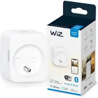 WiZ Connected Smart Plug, Wi-Fi/Bluetooth, Weiß, Wi-Fi 4 (802.11n), 802.11b, 802.11g, Kunststoff, IP20, I