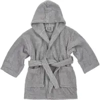 Meyco Bademantel mt 98/104 basic Frottee grau
