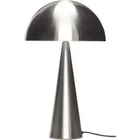 Hubsch Mush Tischleuchte Large Nickel - , Mush Tall, Metallisch, für Wohnzimmer, Metall, Design