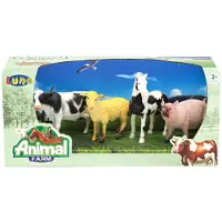 Luna spielset Animal Farm junior schwarz/weiss/rosa 4-teilig