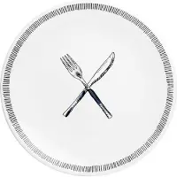 Blond Amsterdam Frühstücksteller Gabel & Messer in Schwarz - 22cm | Gr.: onesize