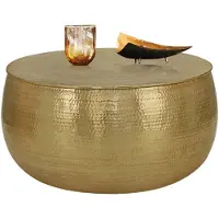 WOMO-DESIGN | Couchtisch Justus goldfarben Aluminium 90x90x45 cm | NADUVI
