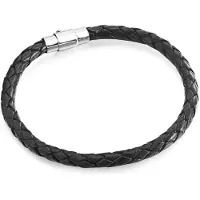 Rafaela Donata Leder-Armband Echtleder in schwarz | Gr.: 21 cm