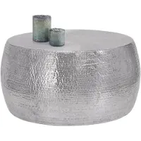 WOMO-DESIGN | Couchtisch Valeria Silberfarben Aluminium 90x90x45 cm | NADUVI