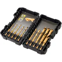 DeWalt Metal HSS-Tin Extreme Schlagbohrer-Set, 10-teilig, 3-12 mm, Sechskantgriff, 1/4 Zoll