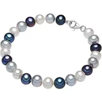 Valero Pearls Armband - Sterling Silber Perlen-Armband Süßwasser-Zuchtperl - Gr. 19 CM - in Mehrfarbig - für Damen