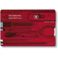 Victorinox SwissCard 10 Funktionen Transparant Rot