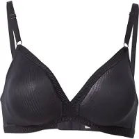 Dorina Bügelloser BH "Tiffany", Damen, Gr. 80, Cup C, schwarz, Obermaterial: 71% Polyester, 29% Baumwolle, unifarben, regular fit, BHs Bügelloser BH, mit feiner Rippstruktur
