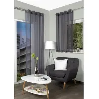 Home wohnideen Gardine "DOLLY" Ösen 1 Stk. tlg. transparent
