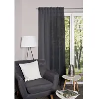 Home wohnideen Gardine "DOLLY", grau, B:140cm H:225cm, Voile, Polyester, Gardinen, Gardine, transparent