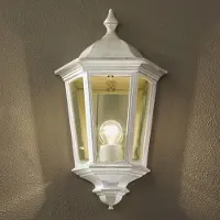 Orion Außenwandleuchte Puchberg, dimmbar, weiß / opal, Aluminium, Antik, Wandleuchte außen