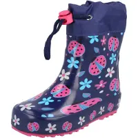 Beck Mädchen Glückskäfer Warm Gummistiefel, Blau, 19 EU