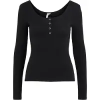 Pieces Langarmshirt "PCKITTE LS TOP NOOS BC" Baumwollmischung, slim fit