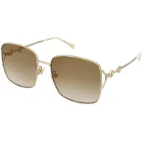 Gucci GG 1018SK Unisex-Sonnenbrille Vollrand Quadratisch Metall-Gestell, gold