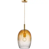 Nordlux Pendelleuchte Uma Bernstein/Gold Ø23cm max. 40W E27 ohne Leuchtmittel kürzbar