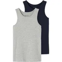 Name it Baby Jungen Nmmtank Top 2p Grey Melange Noos Unterhemd, Mehrfarbig (Grey Melange Grey Melange), 104 Hertsellergr e EU