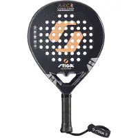 Stiga Padelschläger ARC 2, runde Form, geringe Balance, Hypersoft Foam, Carbon Fusion, Power Grip, 365g