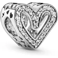 Pandora Charm - Funkelndes Freihand-Herz - 798692C01 Pandora Silber