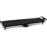 Alpina TeppanyakiGrillplatte - Plancha - 1800 Watt - 70 x 23 cm - Antihaftbeschichtung - Thermostat - Fettauffangbehälter
