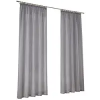 HEINE Gardine HOME Gr. 1, grau (silbergrau), B:140cm H:145cm, Polyester, Gardinen, Gardine
