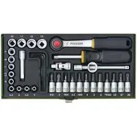 Proxxon Feinmechaniker-Steckschlüsselsatz 23080 mit 1/4"-Ratsche, 36-teilig