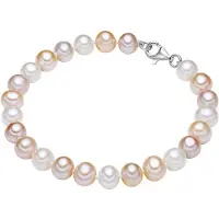 Valero Pearls Armband - Sterling Silber Perlen-Armband Süßwasser-Zuchtperl - Gr. 19 CM - in Mehrfarbig - für Damen