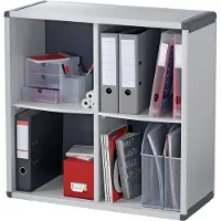 PaperFlow Aktenregal, grau-anthrazit, 4 Fächer, B 790 x T 330 x H 778