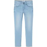 Name it Slim-fit-Jeans "NKMSILAS XSLIM JEANS 2002-TX NOOS" slim fit, Denim, Abriebeffekte, angesetztes Bündchen