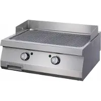Maxima - Gastro Heavy Duty Grillplatte - Gerilltes Chrom - Doppeleinheit - 70 cm Tief - Gas