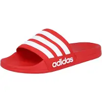 Adidas Adilette Shower 16 Badeschuhe aus Synthetik, rot, Absatzhöhe ca. 1,5 cm