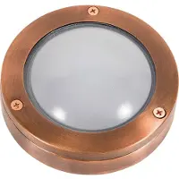 Licht-Erlebnisse Außenleuchte Wand IP64 G9 Ø 14 cm Glas Echt-Messing Maritim Hof Garten Außenwandlampe
