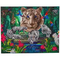 Crystal Art Set Diamond-Malerei 40x50cm Exotischer Dschungel