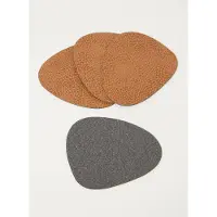 Lind DNA Untersetzer Glass Mat Curve Hippo Nature (4er Set)
