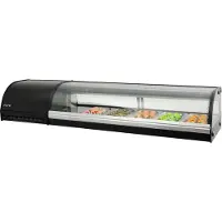 Saro Sushivitrine SV 1500, Kühlvitrine mit LED-Beleuchtung und digitaler Temperaturkontrolle, Maße (L x B x H): 390 x 1500 x 310 mm