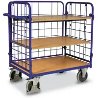 Cordes Etagenwagen - 3 Wände - 3 Etagen - (BxT) 700 x 1.000 mm - Traglast 500 kg