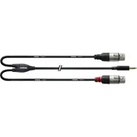 Cordial CFY 1.8 WFF, 2 x XLR (3-pin), Männlich, 3.5mm, Weiblich, 1,8 m, Schwarz