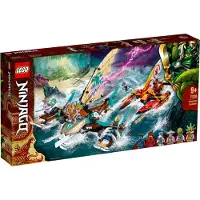 LEGO 71748 NINJAGO Duell der Katamarane Bauset mit 4 Spielzeugbooten Minifiguren