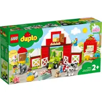 Duplo 10952 DUPLO Scheune, Traktor und Tierpflege, Spielzeug für Kleinkinder ab 2 Jahren mit Figuren: Pferd, Schwein und Kuh