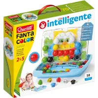 Quercetti Stabmosaik - Fantacolor Junior 3D - 58 Teile - 4210 - - One Size - Kreatives Spielset