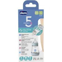 Chicco â00020211200040 Perfect 5 Bottle 150ML 0M+ Baby-Flasche + Sauger, 150ml Fassungsvermögen, BPA-frei