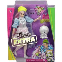Mattel GVR05 - Barbie - Extra - Puppe mit Styling-Zubehör und Tier