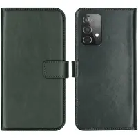 Selencia Samsung Galaxy A52(s) (5G/4G) Hülle - Echtes Leder - - Klapphülle - Grün
