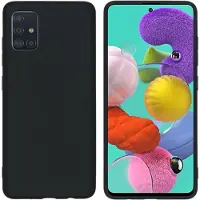 IMoshion Samsung Galaxy A51 Hülle - Silikon - - Backcover/Soft Case - Schwarz