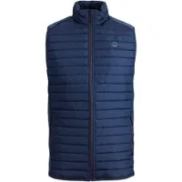 Jack & Jones Steppweste "JJEMULTI BODYWARMER COLLAR NOOS" normal, Polyester, ohne Kapuze