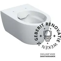 Geberit iCon Wand-WC Tiefspüler weiß Rimfree, geschlossene Form, EFF3, 1 Stk.