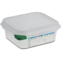 ARAVEN Gastronorm GN 1/6 Lebensmittelbehälter – 1,1 Liter – 17,6 x 16,2 x 6,5 cm