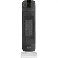 De'Longhi De’Longhi HFX65V20, Elektrischer Raumheizlüfter, Keramik, 24 h, Indoor, Schwarz, Weiß, LED