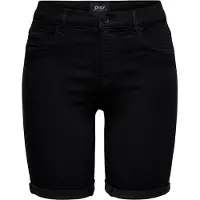 ONLY Shorts "ONLRAIN – Shorts mit Push-up-Effekt und Umschlagsaum" unifarben, casual, skinny fit, Denim, Eingrifftaschen