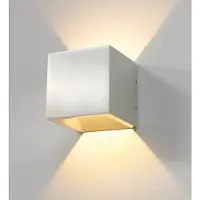Artdelight LED wall spot Cube 10cm aluminum