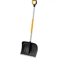 Fiskars X-Series Schneeräumer, Schneeschaufel, Metall, Schwarz, Orange, Ergonomisch, 54,3 cm, 1,57 kg